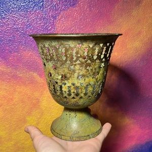 Brass Star Candle Holder